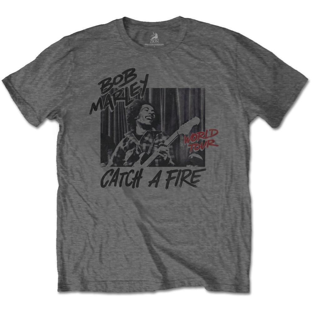 Bob Marley Unisex T Shirt Catch A Fire World Tour